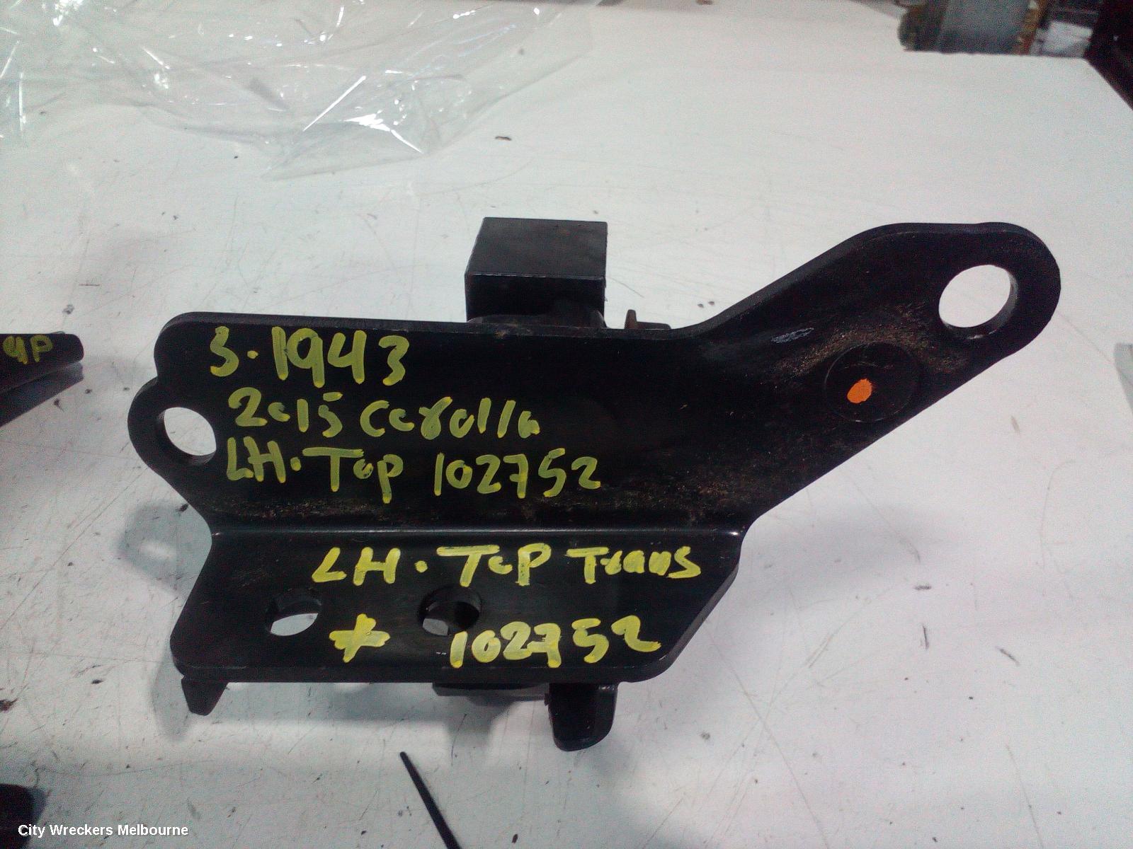 TOYOTA COROLLA MOUNT, ZRE172R REAR ENGINE FWD AUTO 12/2013 - 06/2019