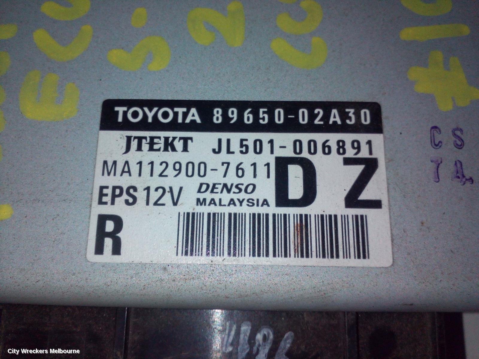TOYOTA COROLLA ECU, POWER STEERING ECU, ZRE172R, 12/2013 - 06/2019