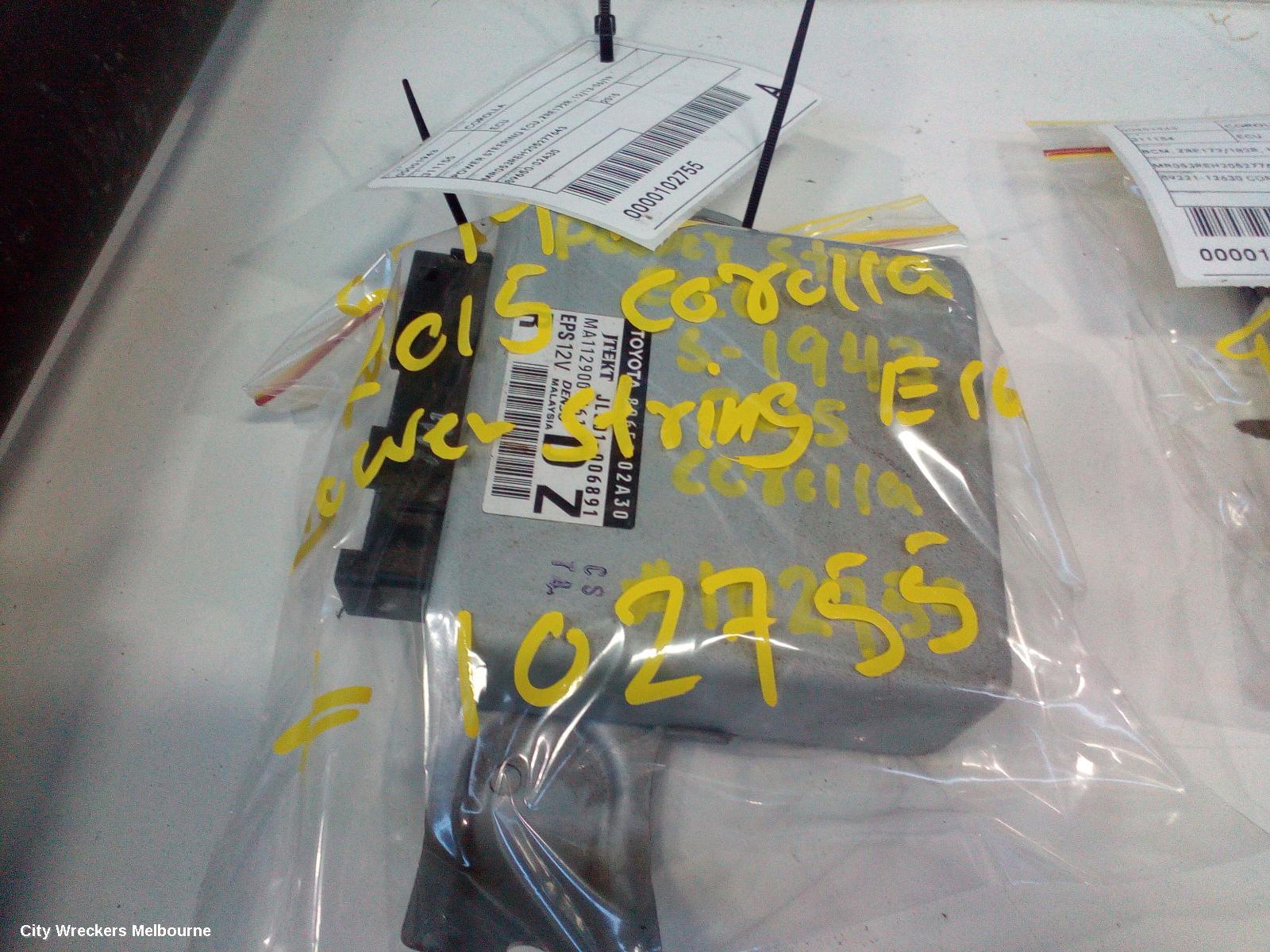 TOYOTA COROLLA ECU, POWER STEERING ECU, ZRE172R, 12/2013 - 06/2019