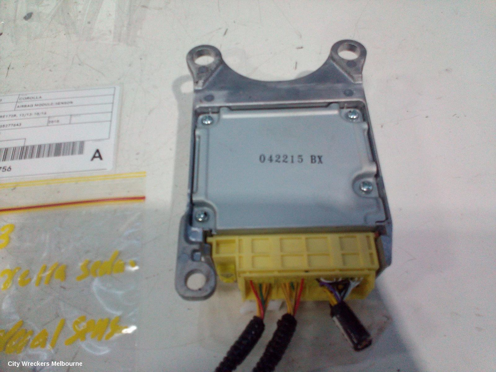 TOYOTA COROLLA AIRBAG MODULE/SENSOR, MODULE, ZRE172R, 12/2013 - 10/2016