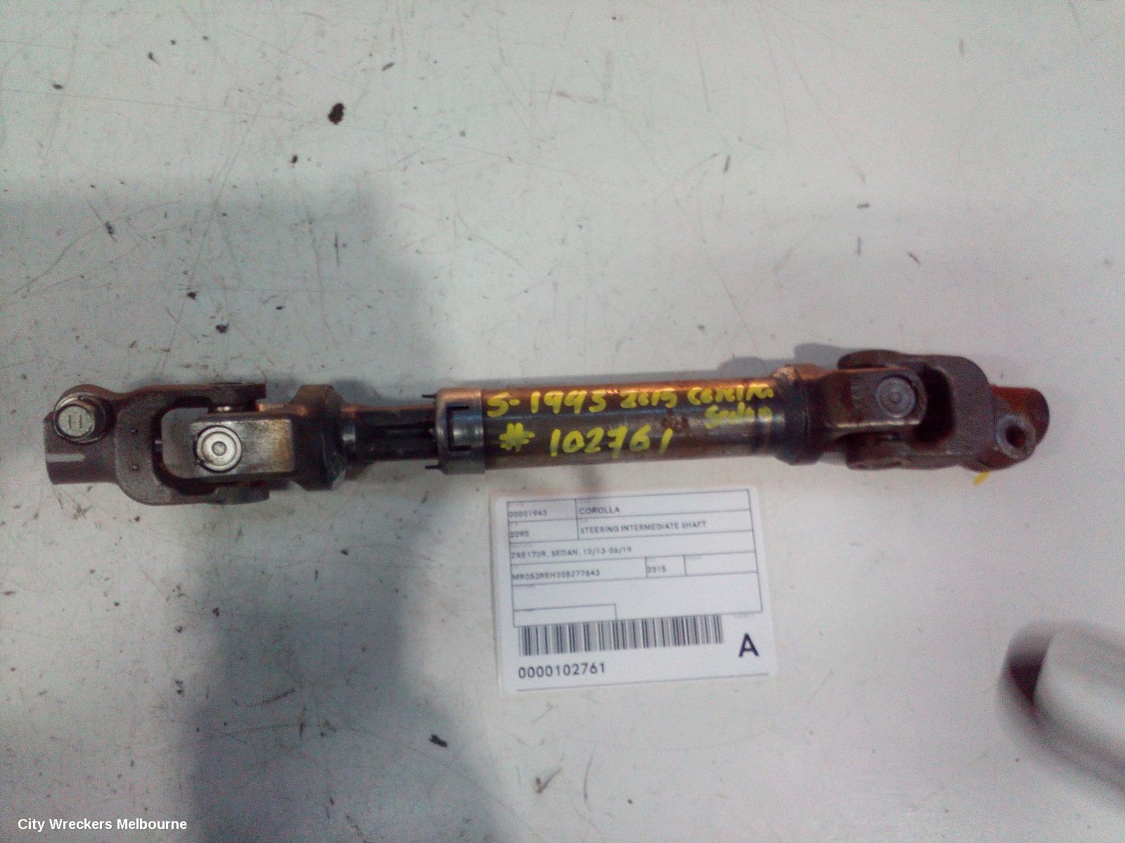 TOYOTA COROLLA STEERING INTERMEDIATE SHAFT, ZRE172R, SEDAN, 12/2013 - 06/2019