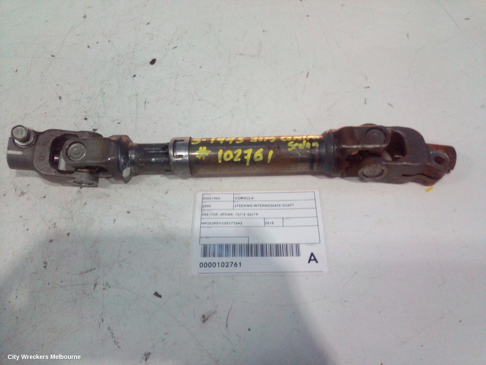 TOYOTA COROLLA STEERING INTERMEDIATE SHAFT, ZRE172R, SEDAN, 12/2013 - 06/2019
