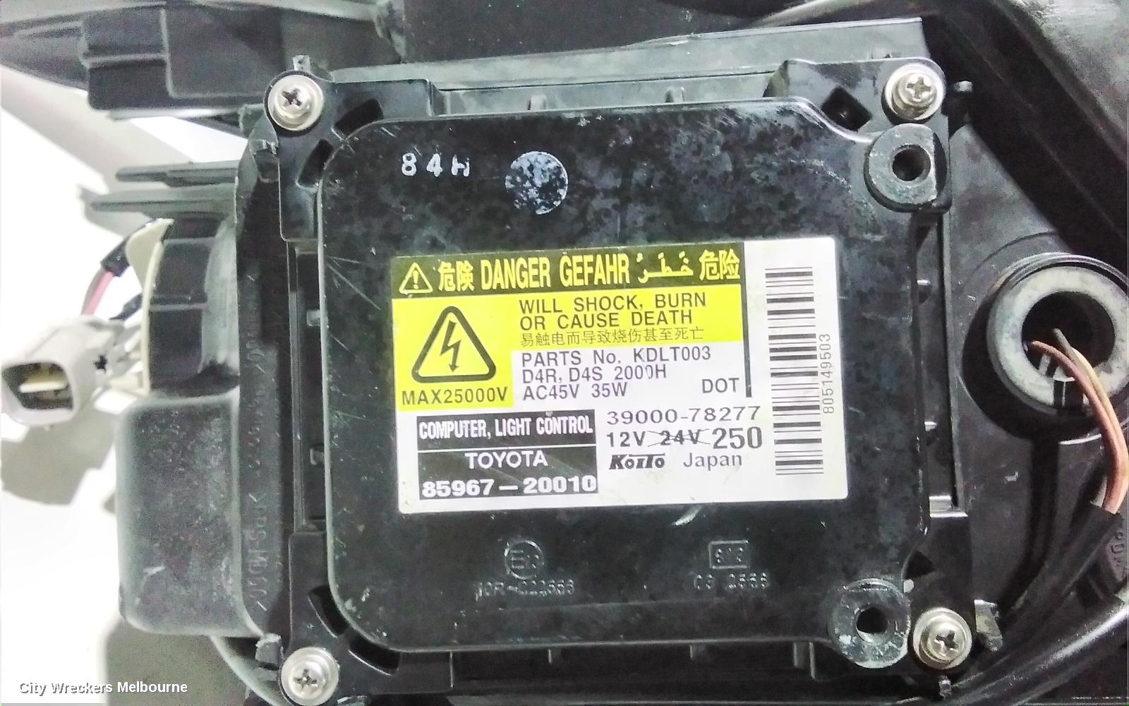 TOYOTA TARAGO RIGHT HEADLAMP, ACR50R, XENON TYPE, 03/2006 - 12/2008