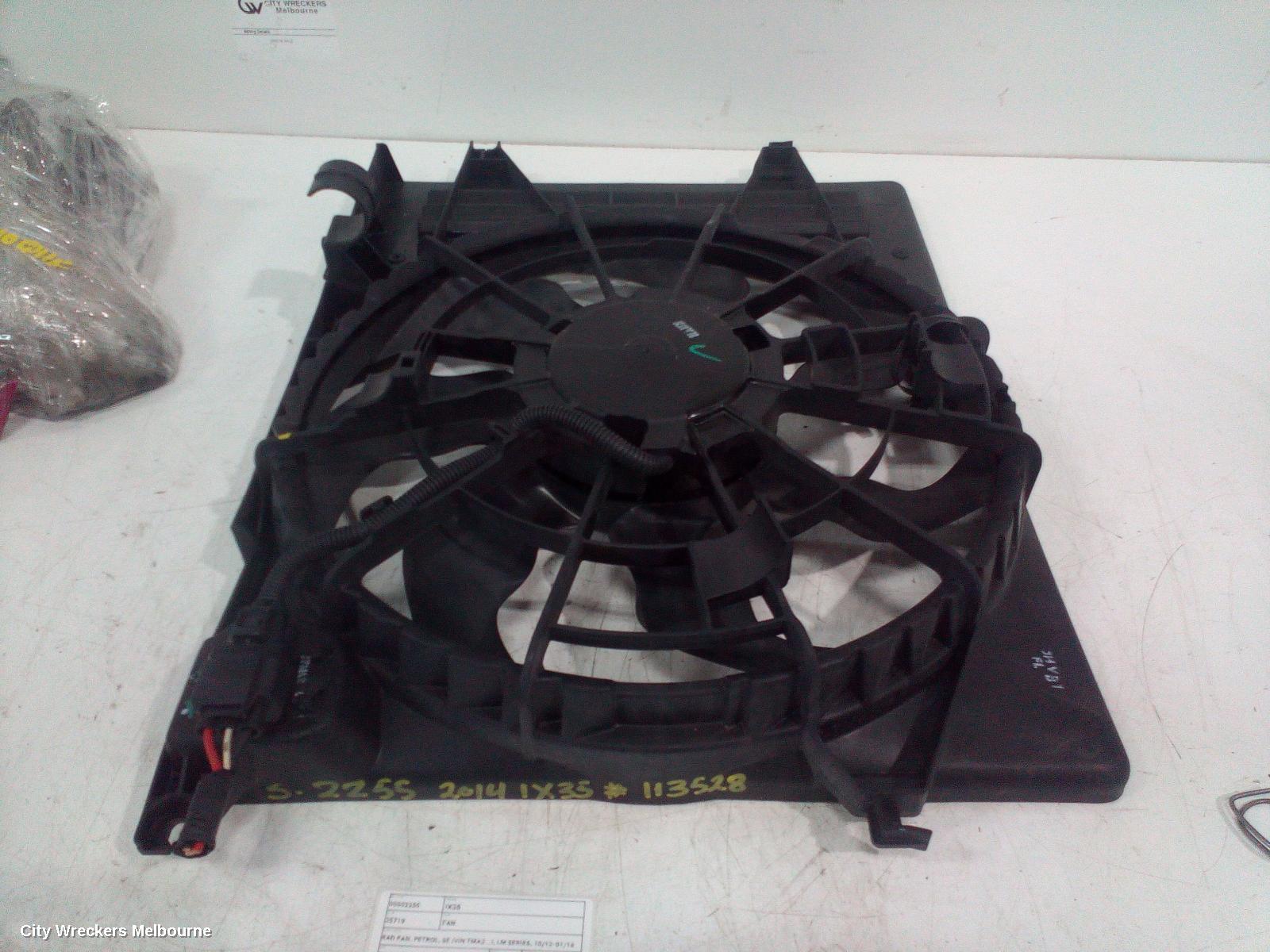HYUNDAI IX35 FAN, RAD FAN, PETROL, SE (VIN TMAJ...), LM SERIES, 10/2012 - 01/2016