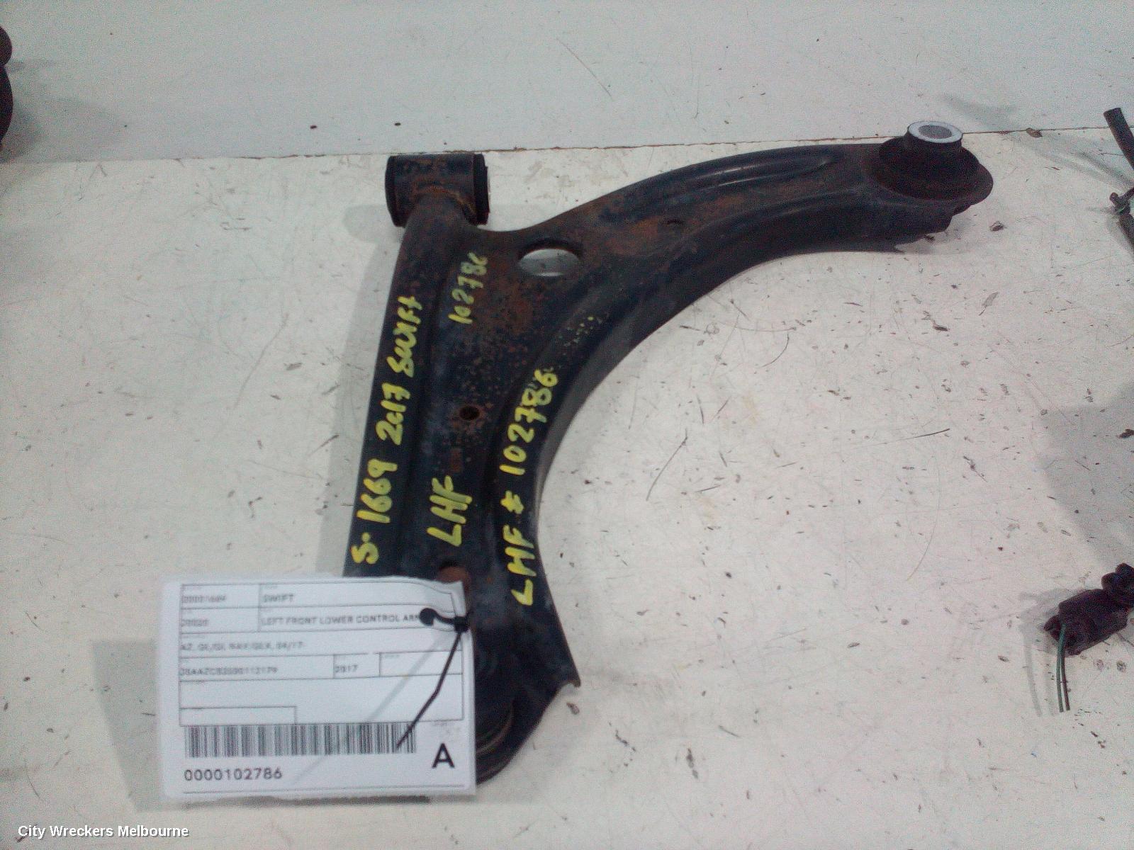 SUZUKI SWIFT LEFT FRONT LOWER CONTROL ARM, AZ, GL/GL NAV/GLX, 04/2017 ONWARDS