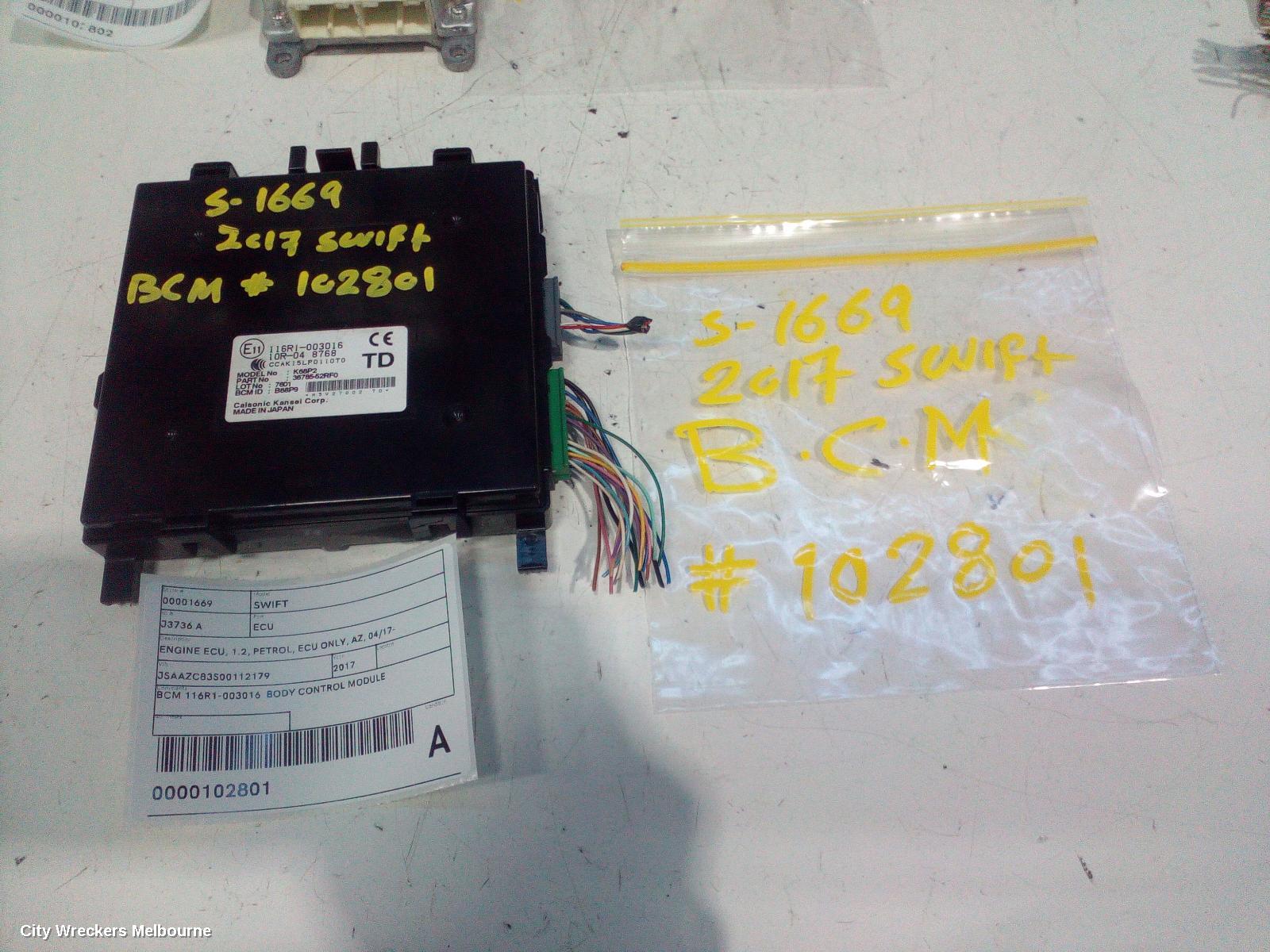 SUZUKI SWIFT ECU, ENGINE ECU, 1.2, PETROL, ECU ONLY, AZ, 04/2017 ONWARDS