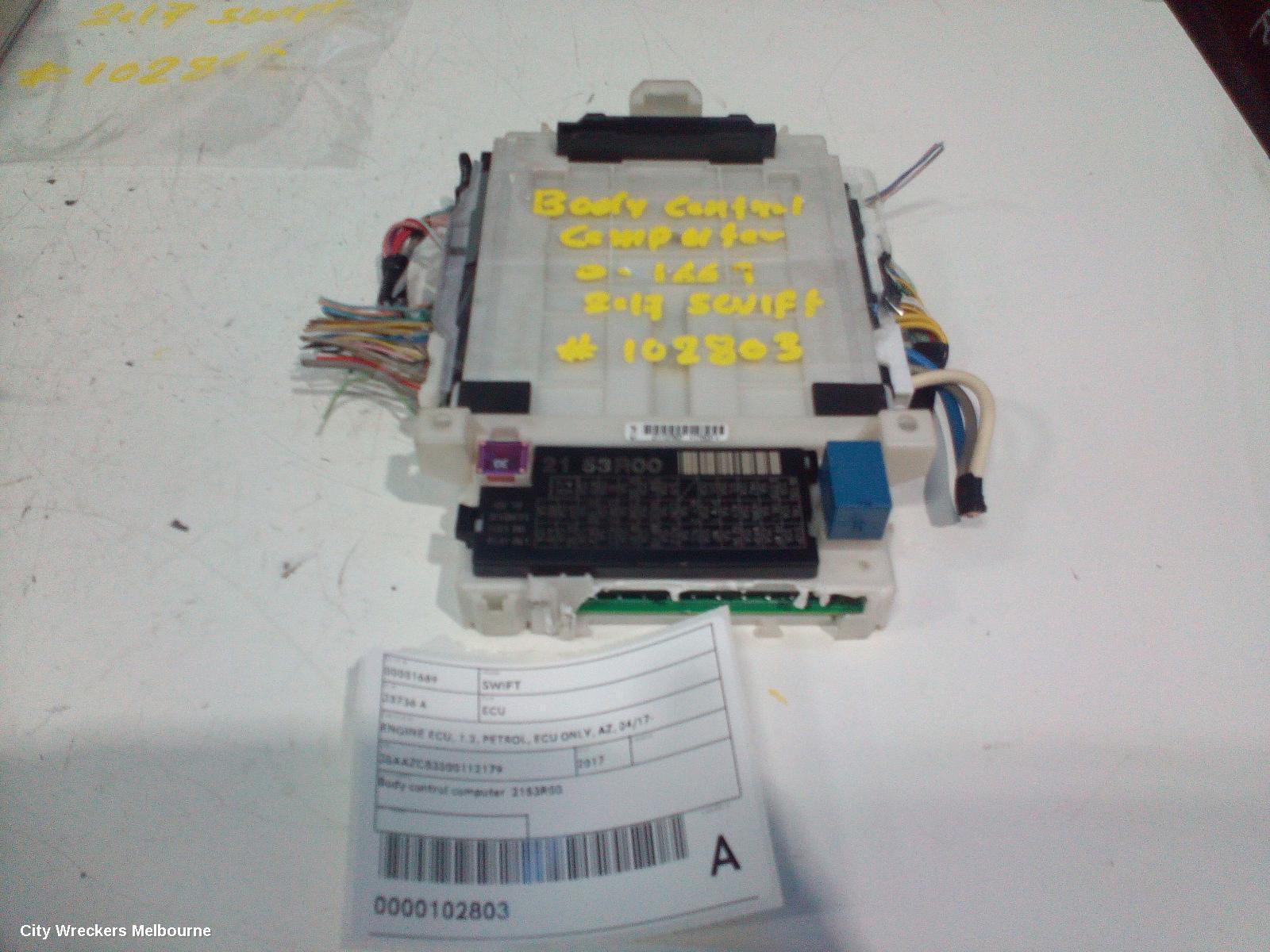 SUZUKI SWIFT ECU, ENGINE ECU, 1.2, PETROL, ECU ONLY, AZ, 04/2017 ONWARDS