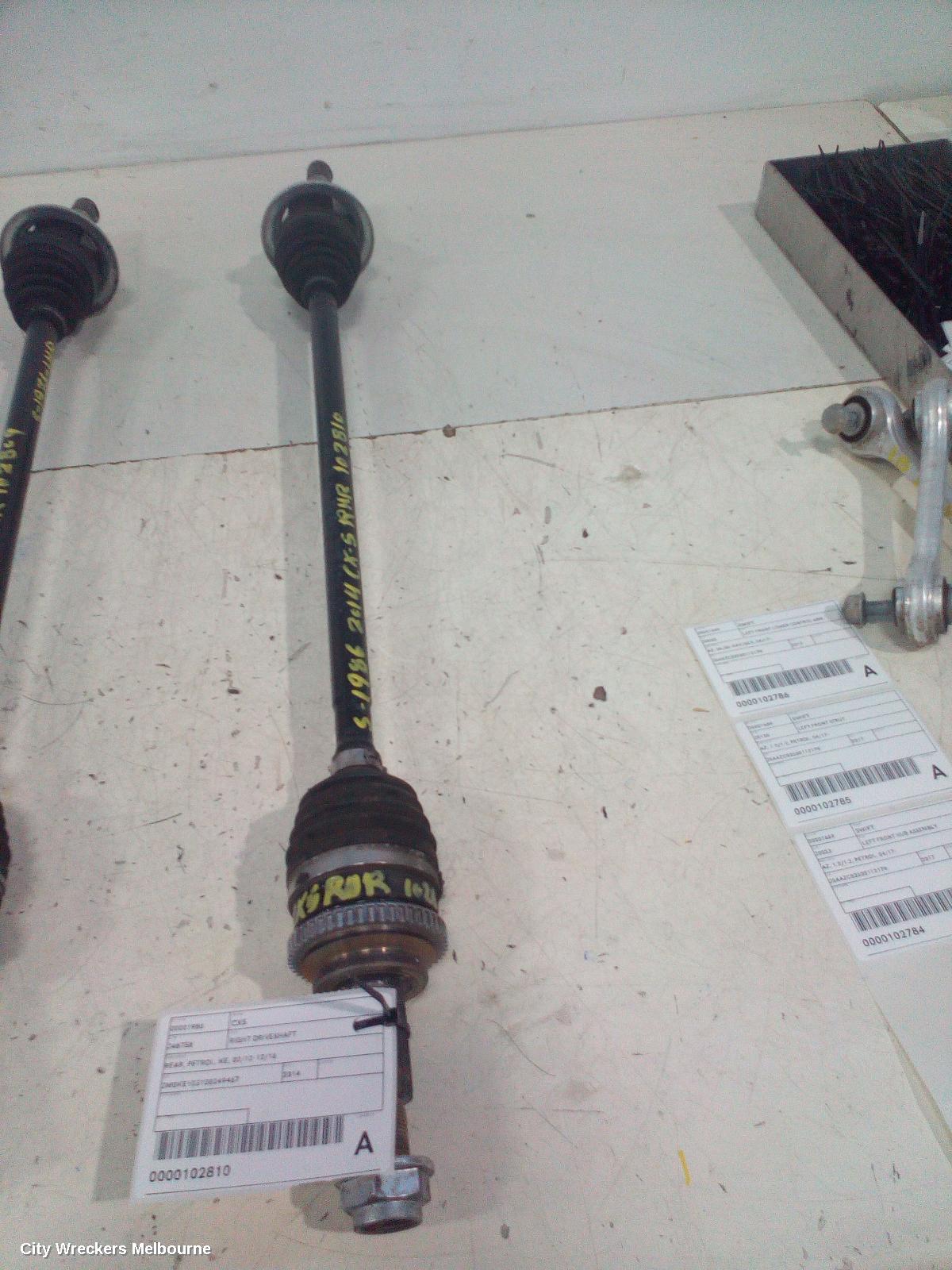 MAZDA CX5 RIGHT DRIVESHAFT, REAR, PETROL, KE, 02/2012 - 12/2016