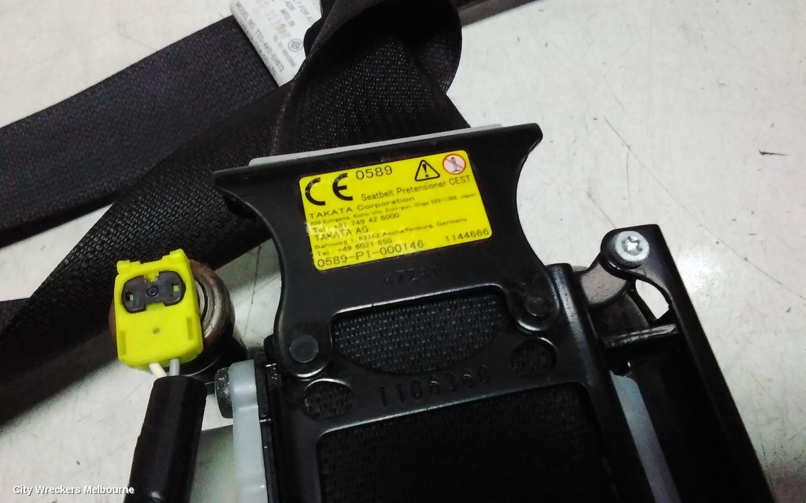 MAZDA 2 SEATBELT/STALK, RH FRONT, SEAT BELT ONLY, DJ/DL, SEDAN/HATCH, 09/2014 ONWARDS