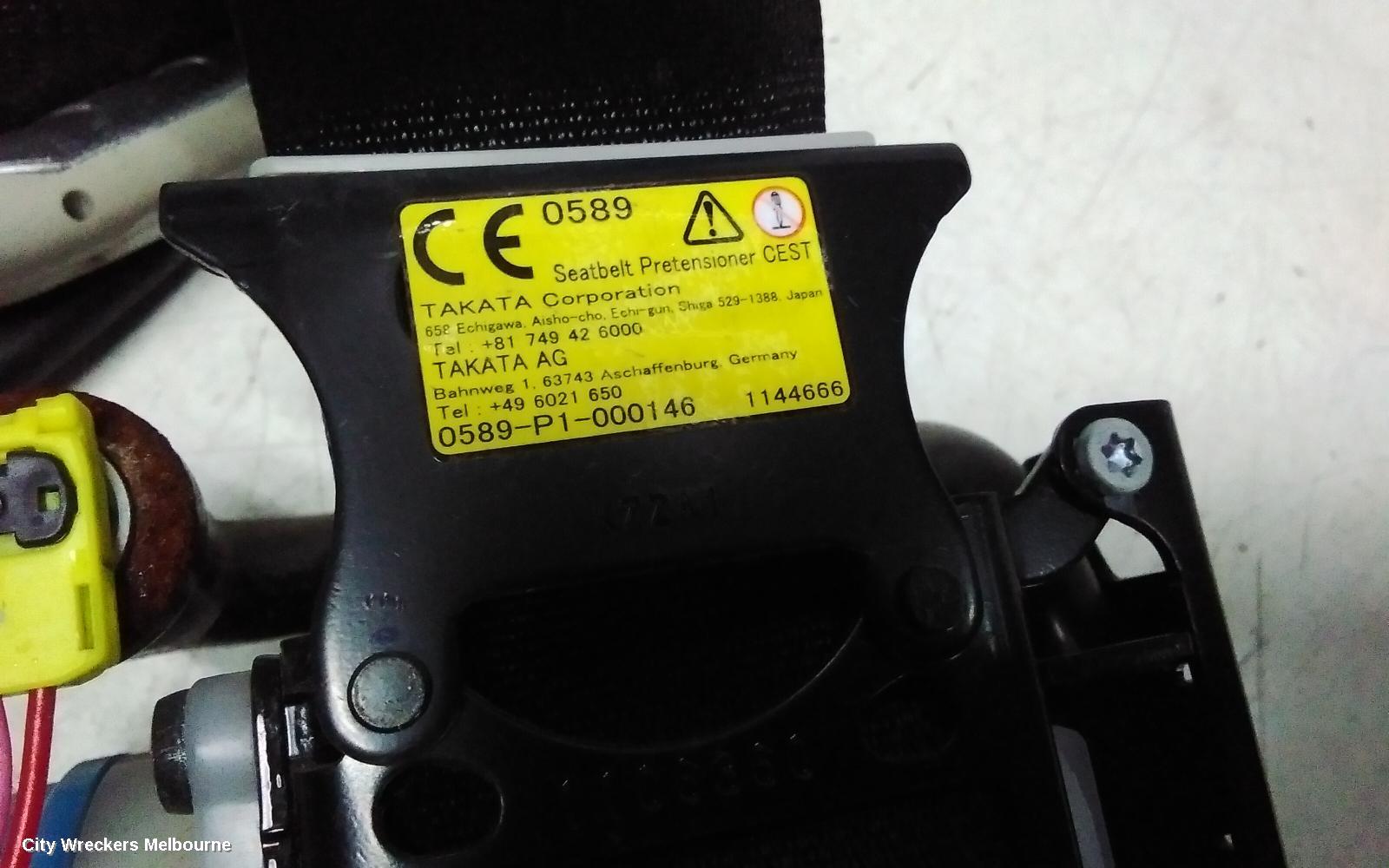 MAZDA 2 SEATBELT/STALK, LH FRONT, SEAT BELT ONLY, DJ/DL, SEDAN/HATCH, 09/2014 ONWARDS