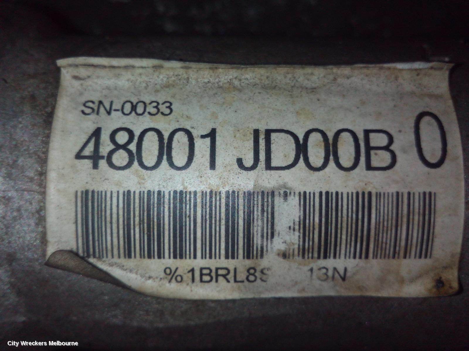 NISSAN DUALIS STEERING BOX/RACK, J10, 10/2007 - 05/2014
