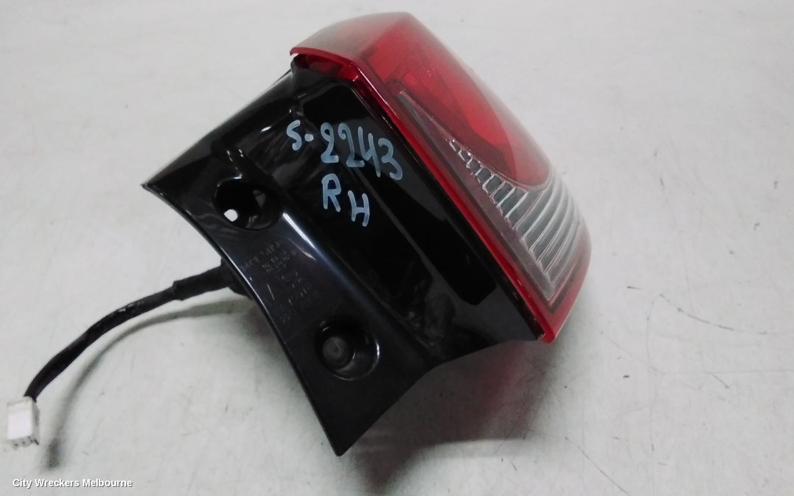 MAZDA 2 RIGHT TAILLIGHT, DJ, HATCH, HALOGEN TYPE, 09/2014 ONWARDS