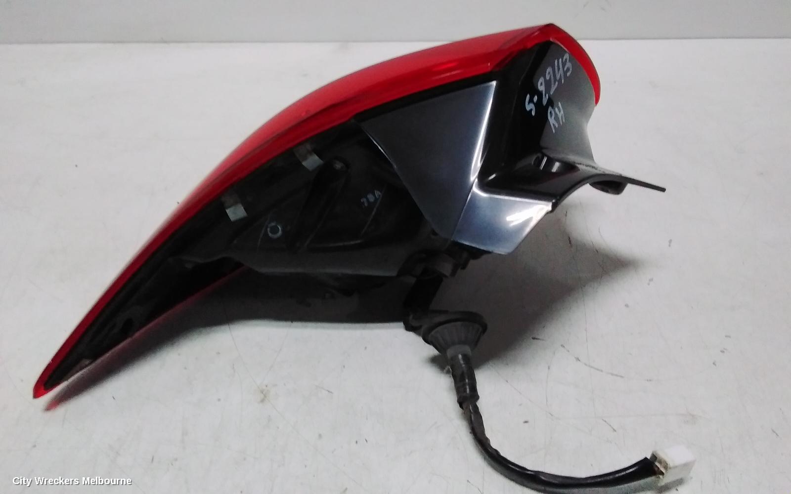 MAZDA 2 RIGHT TAILLIGHT, DJ, HATCH, HALOGEN TYPE, 09/2014 ONWARDS