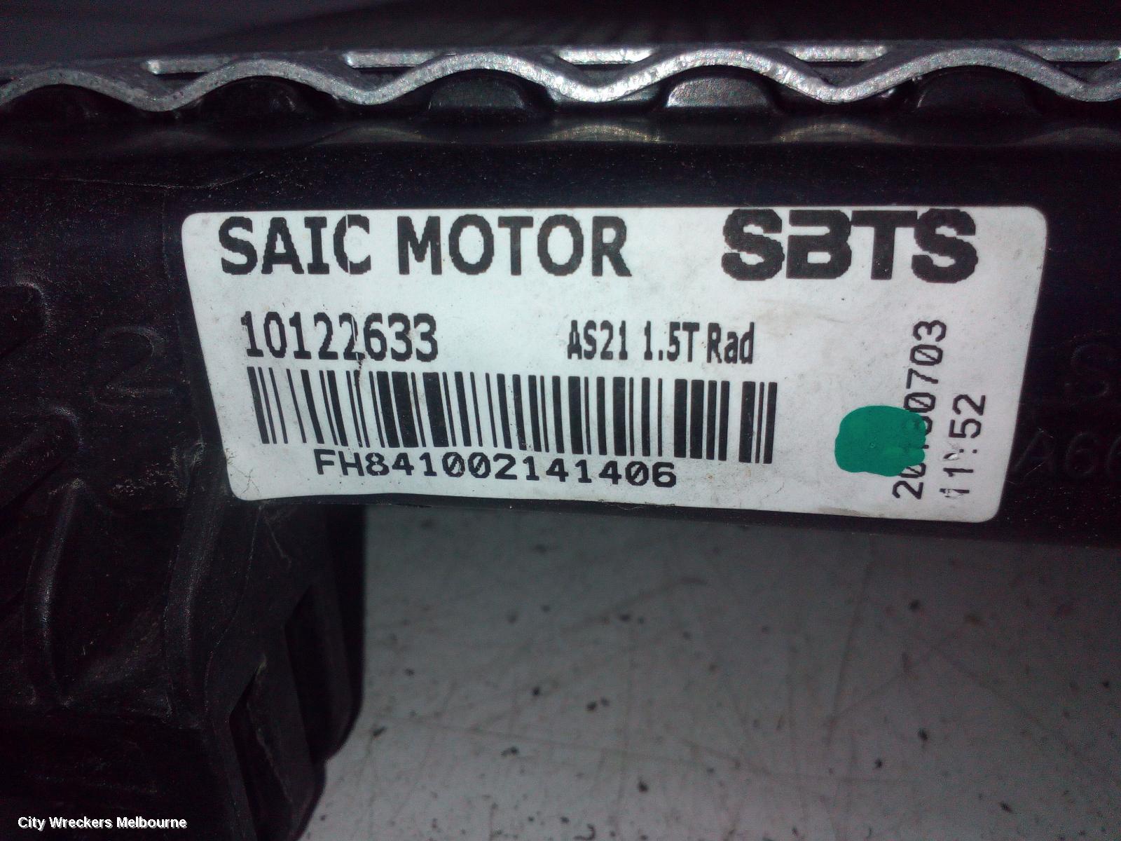 MG GS RADIATOR, PETROL, 1.5, TURBO, SAS2, 09/2016 - 08/2019