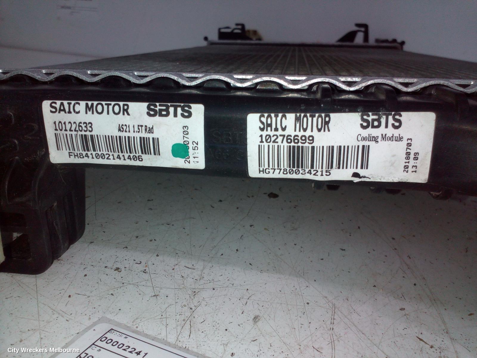 MG GS RADIATOR, PETROL, 1.5, TURBO, SAS2, 09/2016 - 08/2019