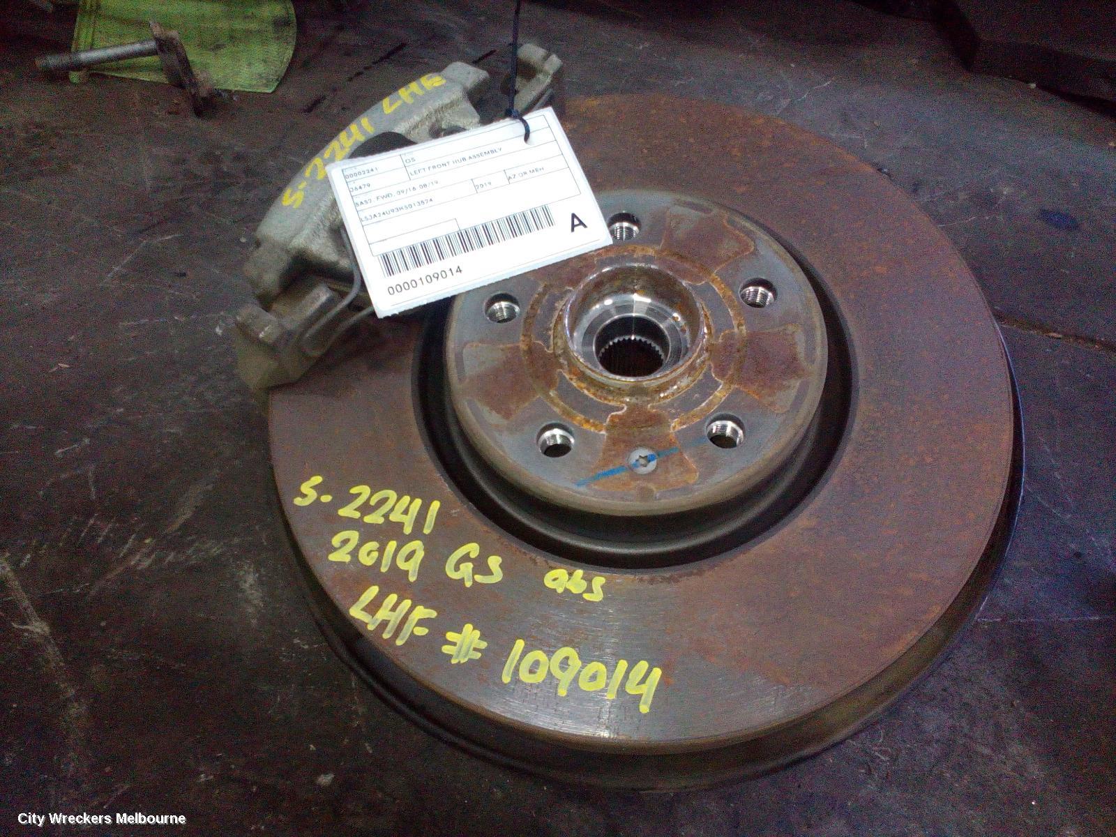 MG GS LEFT FRONT HUB ASSEMBLY, SAS2, FWD, 09/2016 - 08/2019
