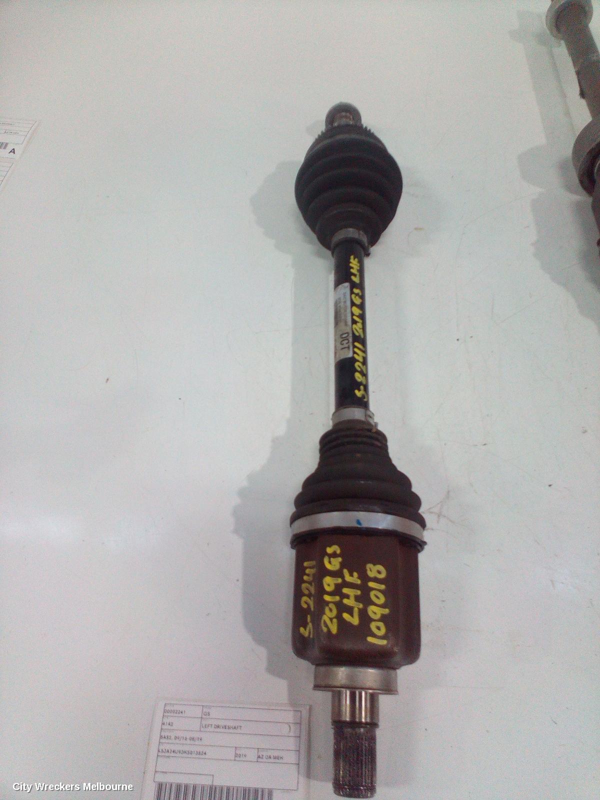 MG GS LEFT DRIVESHAFT, SAS2, 09/2016 - 08/2019
