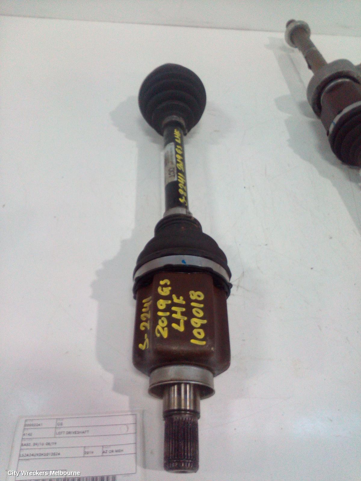 MG GS LEFT DRIVESHAFT, SAS2, 09/2016 - 08/2019