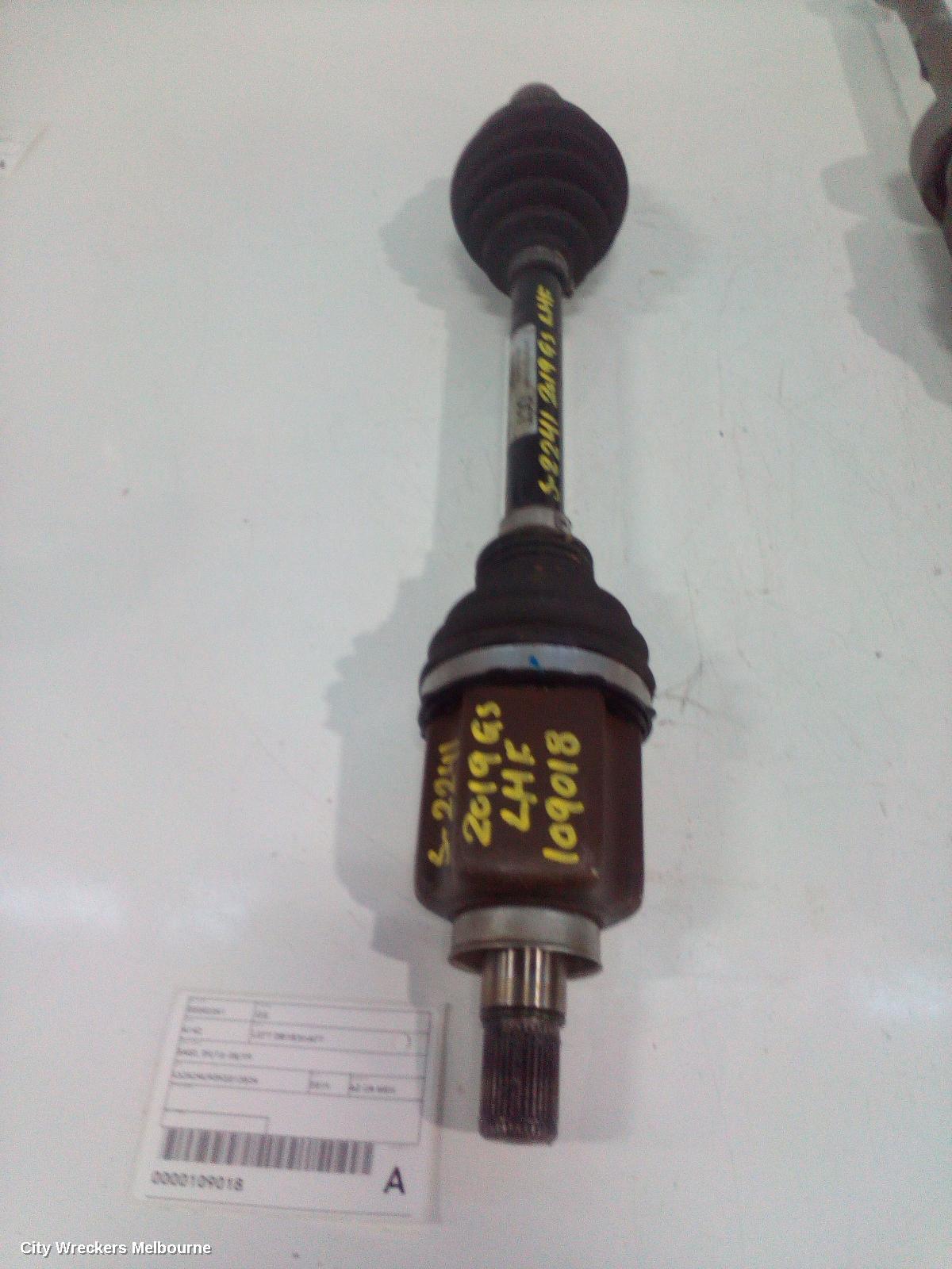 MG GS LEFT DRIVESHAFT, SAS2, 09/2016 - 08/2019