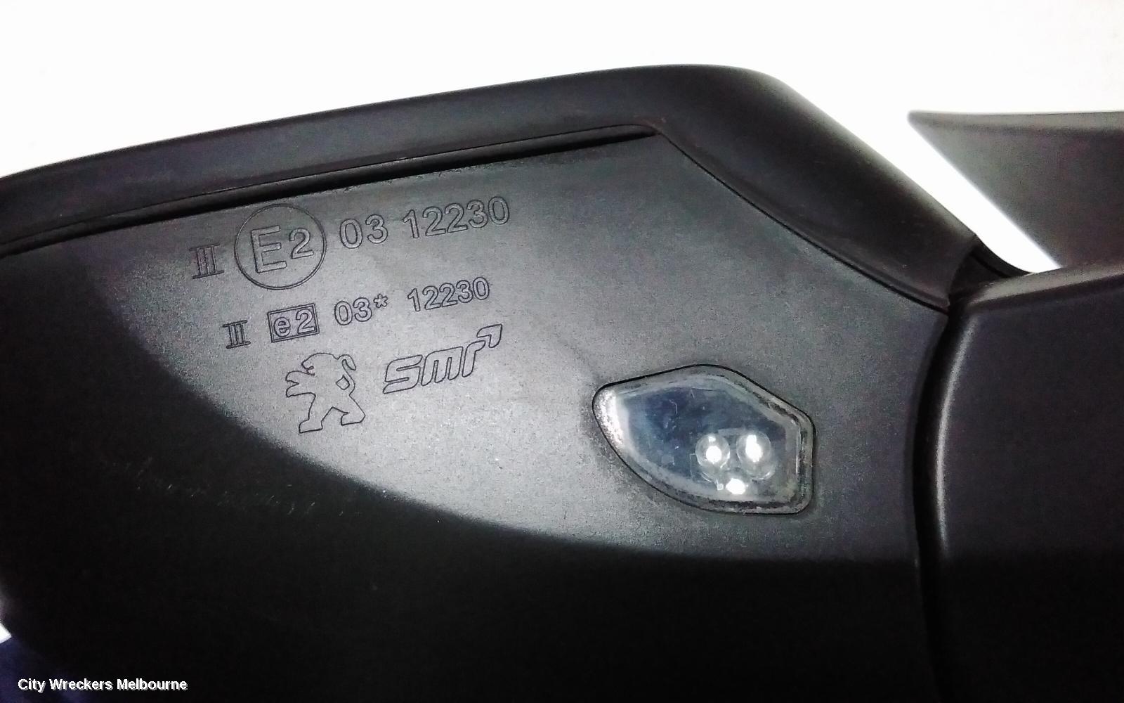 PEUGEOT 308 LEFT DOOR MIRROR, T9, POWER FOLD, W/ BLINDSPOT TYPE, 10/2014 - 01/2021