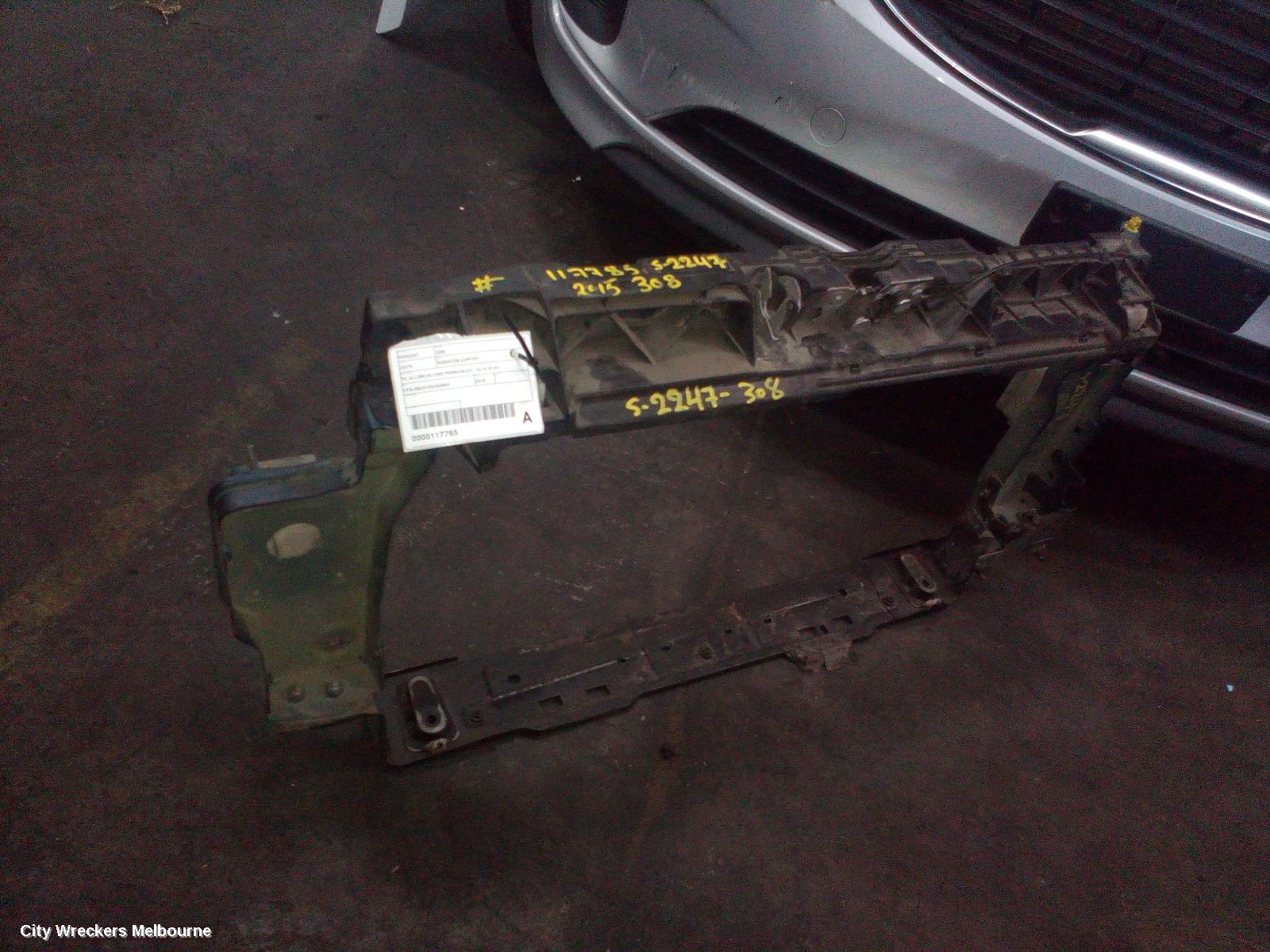 PEUGEOT 308 RADIATOR SUPPORT, T9, ALLURE/ALLURE PREMIUM/GT, 10/2014 - 01/2021