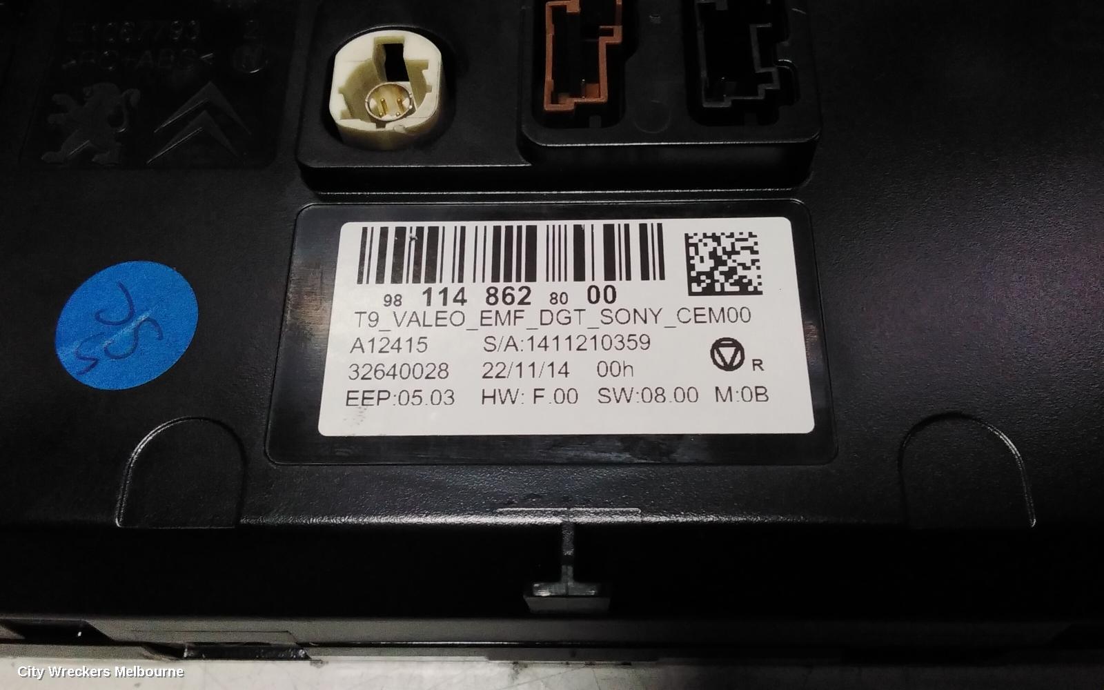 PEUGEOT 308 RADIO/CD/DVD/SAT/TV, NAVIGATION MODULE, T9, 10/2014 - 01/2021