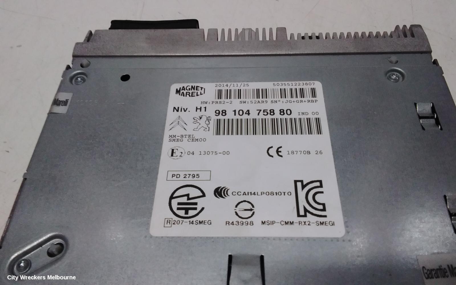 PEUGEOT 308 RADIO/CD/DVD/SAT/TV, NAVIGATION MODULE, T9, 10/2014 - 01/2021