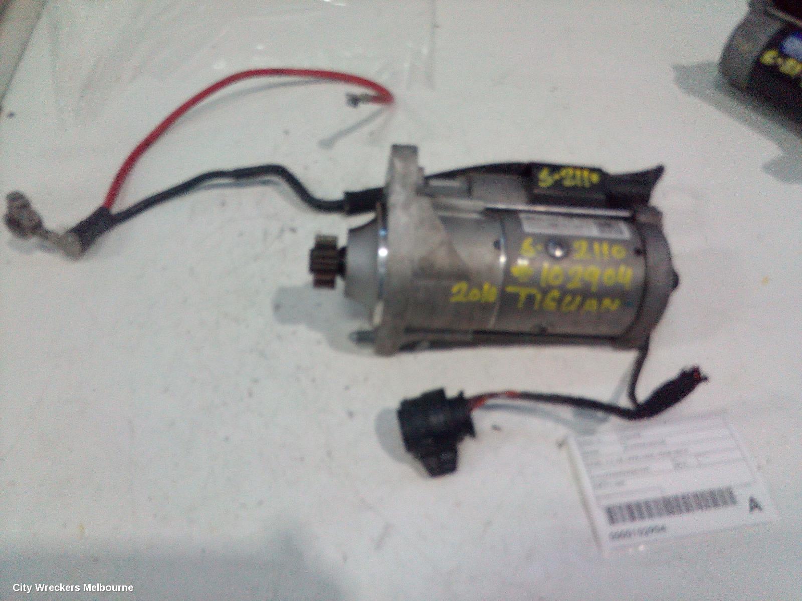 VOLKSWAGEN TIGUAN STARTER, DIESEL, 2.0, 5N, CFFB CODE, 05/2008 - 08/2016