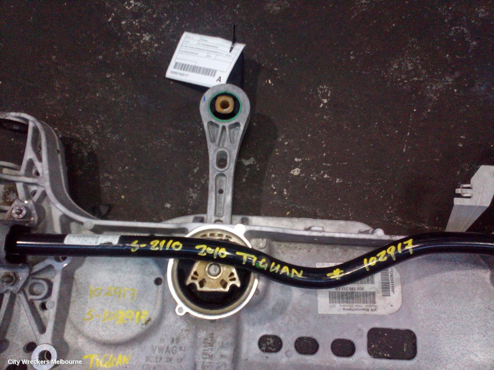 VOLKSWAGEN TIGUAN FRT XMEMBER/CRADLE, 5N, AWD, REAR SUSPENSION CROSSMEMBER, 07/2011 - 08/2016
