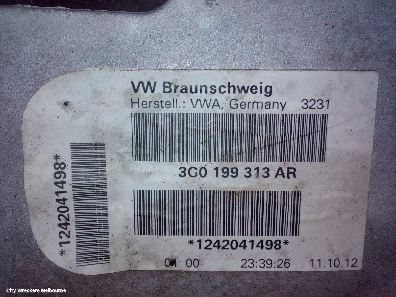 VOLKSWAGEN TIGUAN FRT XMEMBER/CRADLE, 5N, AWD, REAR SUSPENSION CROSSMEMBER, 07/2011 - 08/2016