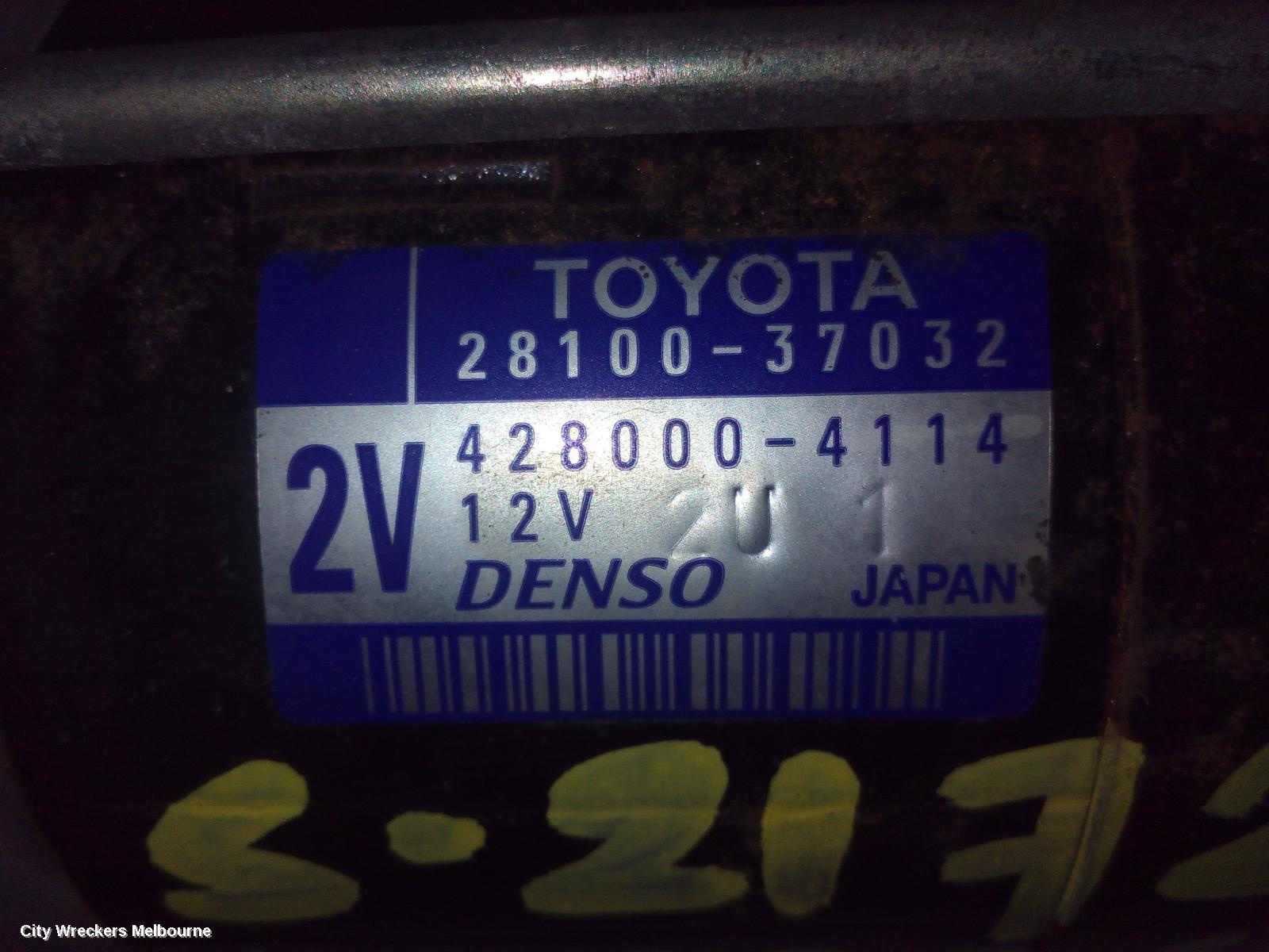 TOYOTA RAV4 STARTER, PETROL, 2.0, 3ZR-FE, ZSA42R, 12/2012 - 11/2018