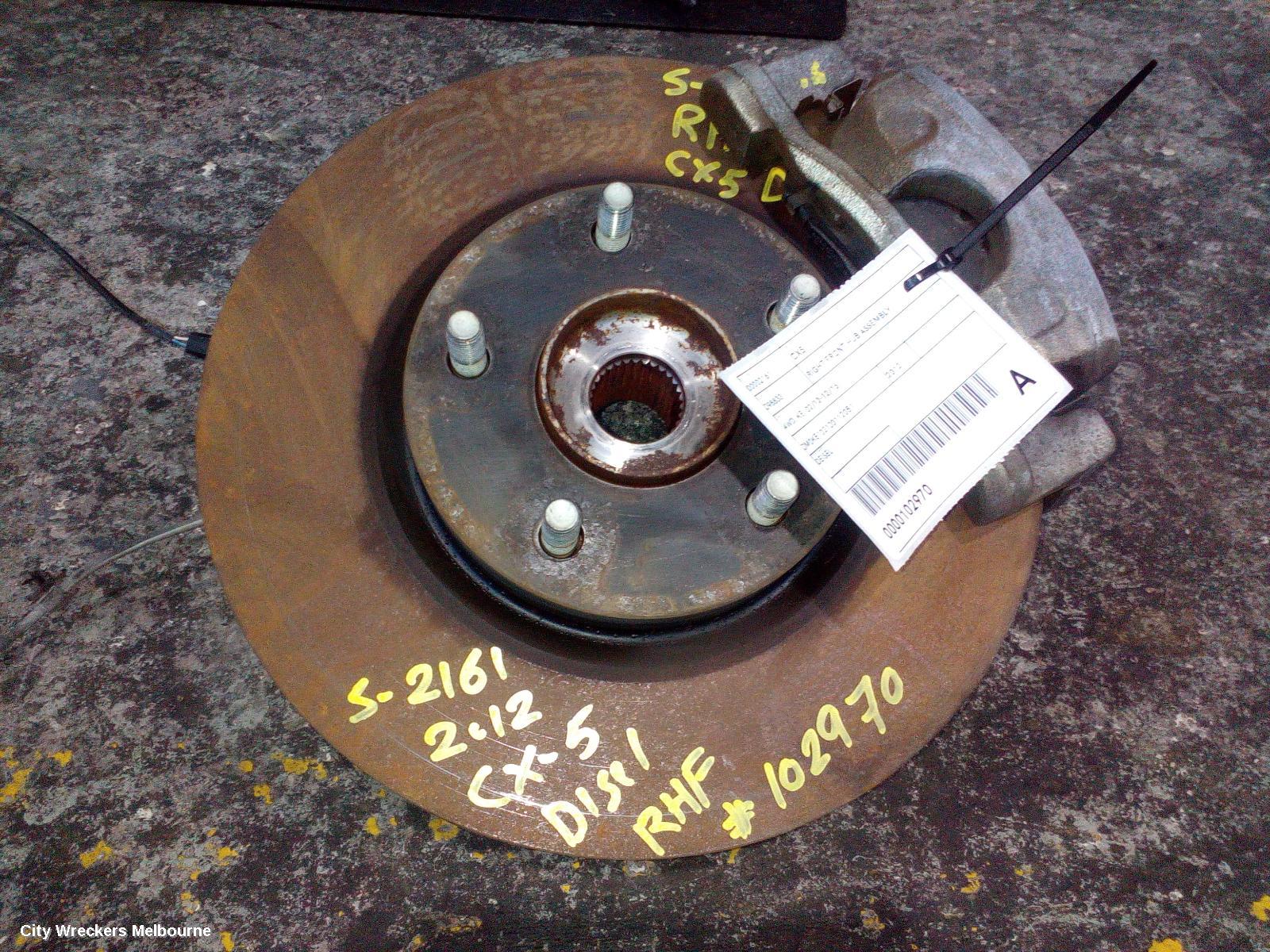 MAZDA CX5 RIGHT FRONT HUB ASSEMBLY, 4WD, KE, 02/2012 - 12/2016