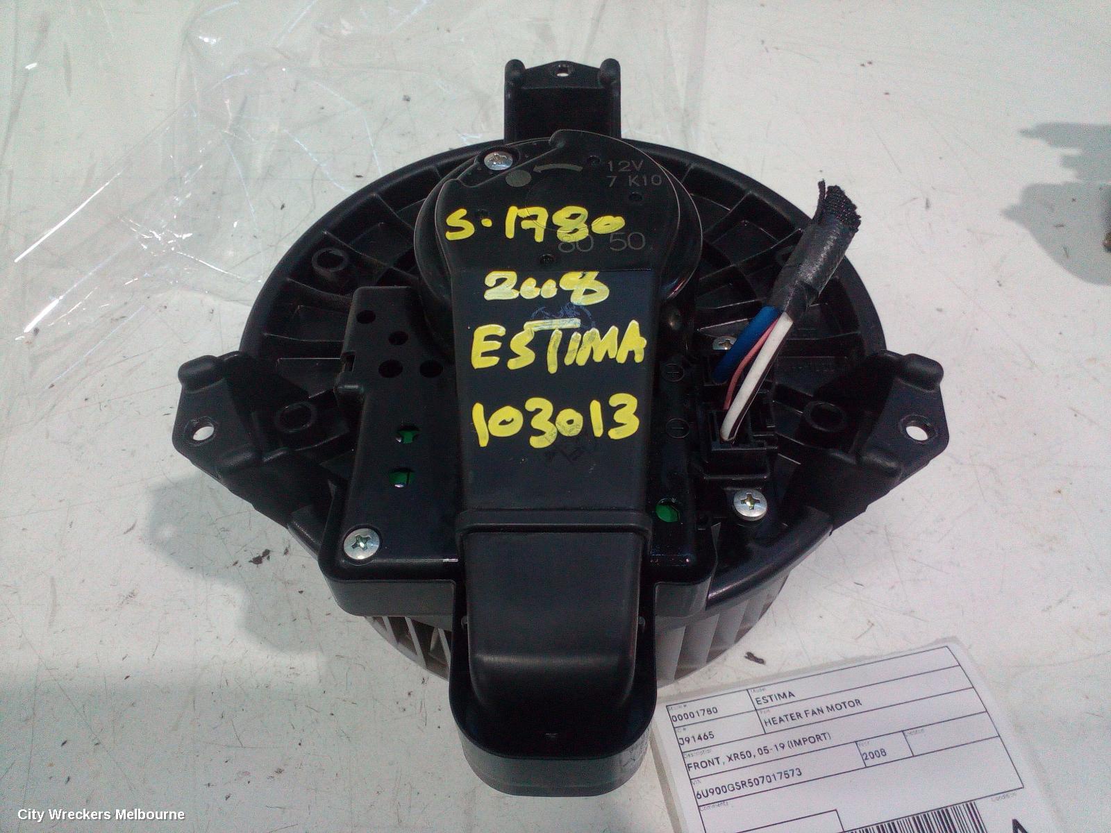 TOYOTA ESTIMA HEATER FAN MOTOR, FRONT, XR50, 05-19 (IMPORT)