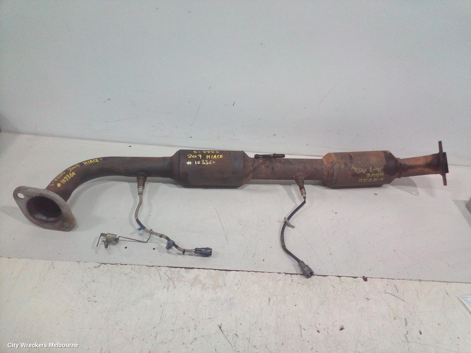 TOYOTA HIACE CATALYTIC CONVERTER, UNDER CAR-CAT TYPE, 2.7, PETROL, 2TR-FE, TRH, 03/2005 - 02/2015
