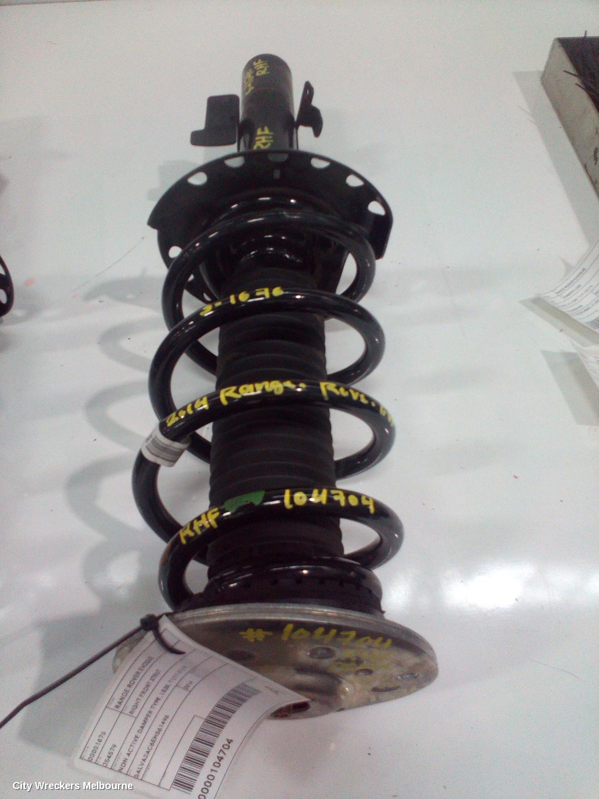 LAND ROVER RANGEROVER EVOQUE RIGHT FRONT STRUT, NON ACTIVE DAMPER TYPE, L538, 11/2011 - 01/2019