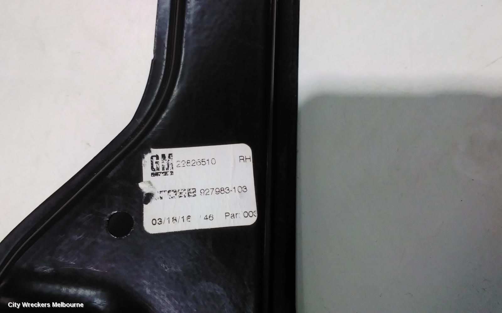 HOLDEN MALIBU RIGHT FRONT WINDOW REG/MOTOR, DOOR REGULATOR ASSY (REG AND MOTOR), V300, 04/2013 - 12/2017