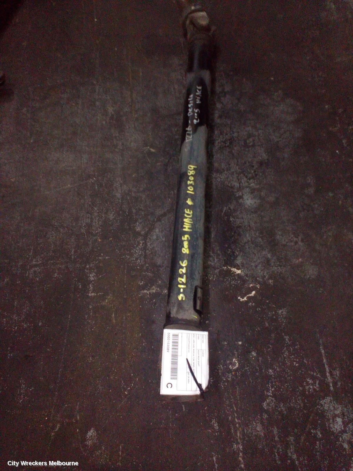 TOYOTA HIACE REAR DRIVE SHAFT, KDH, LWB/SWB, MANUAL T/M, DIESEL, 03/2005 - 04/2019