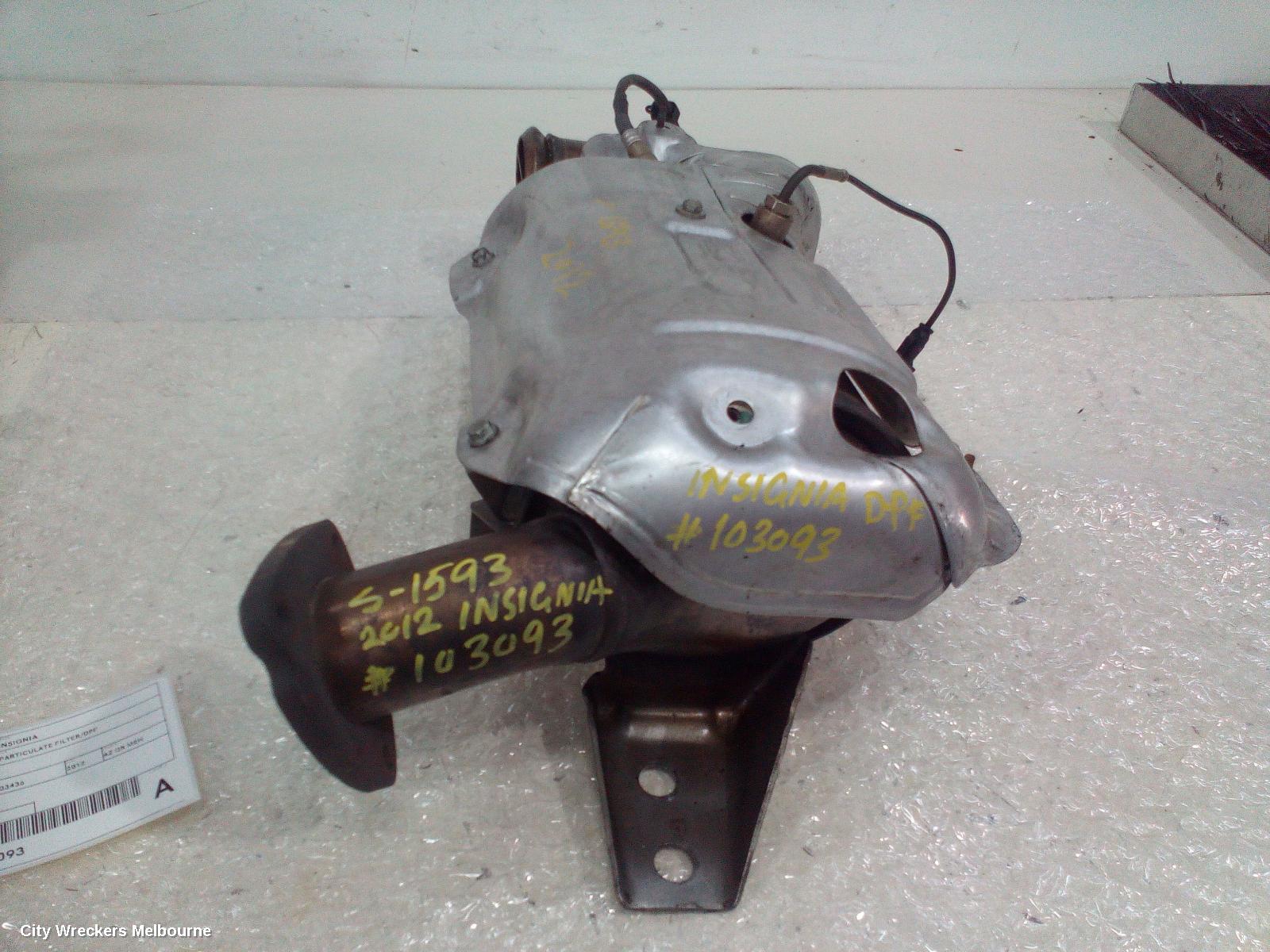 OPEL INSIGNIA PARTICULATE FILTER/DPF, 09/2012 - 12/2013