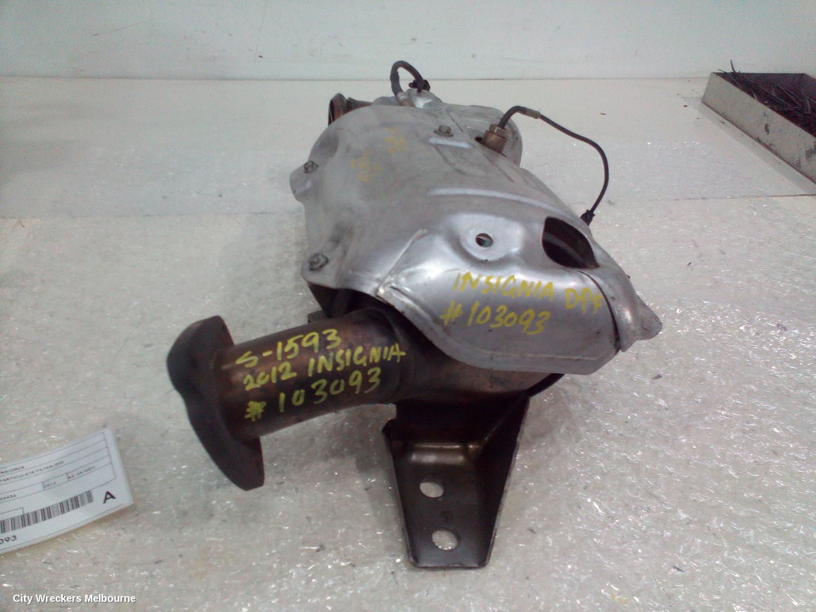 OPEL INSIGNIA PARTICULATE FILTER/DPF, 09/2012 - 12/2013