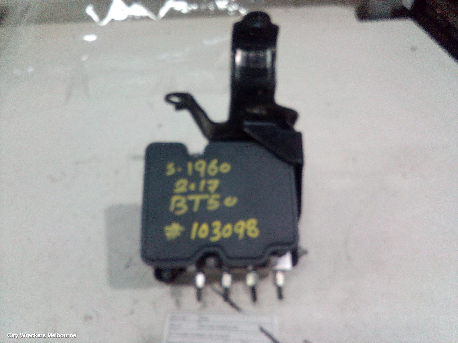 MAZDA BT50 ABS PUMP/MODULATOR, UR, P/N AB312C405AG, 09/2015 - 06/2020