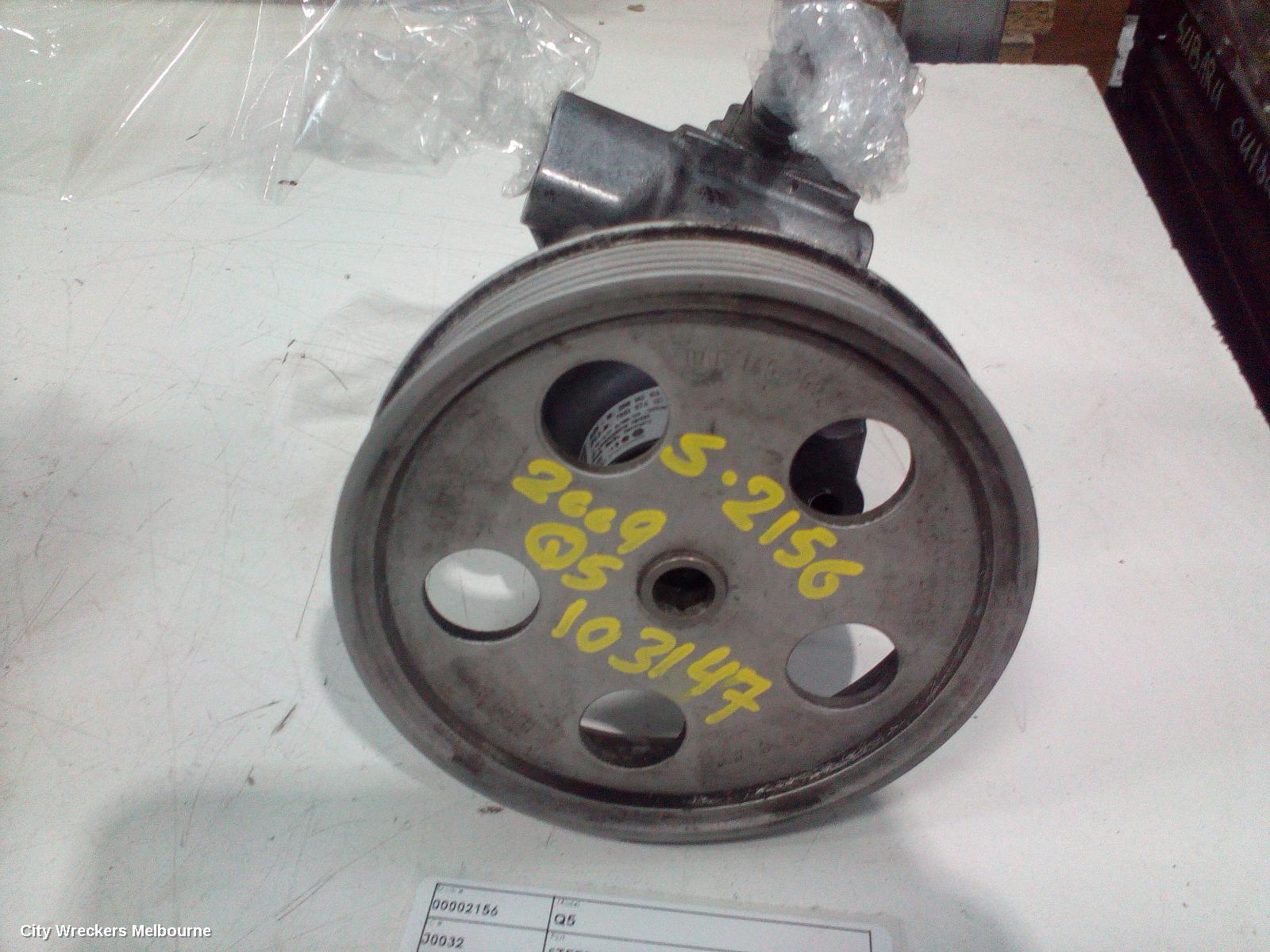 AUDI Q5 STEERING PUMP, PETROL, 2.0, 8R, 03/2009 - 03/2012
