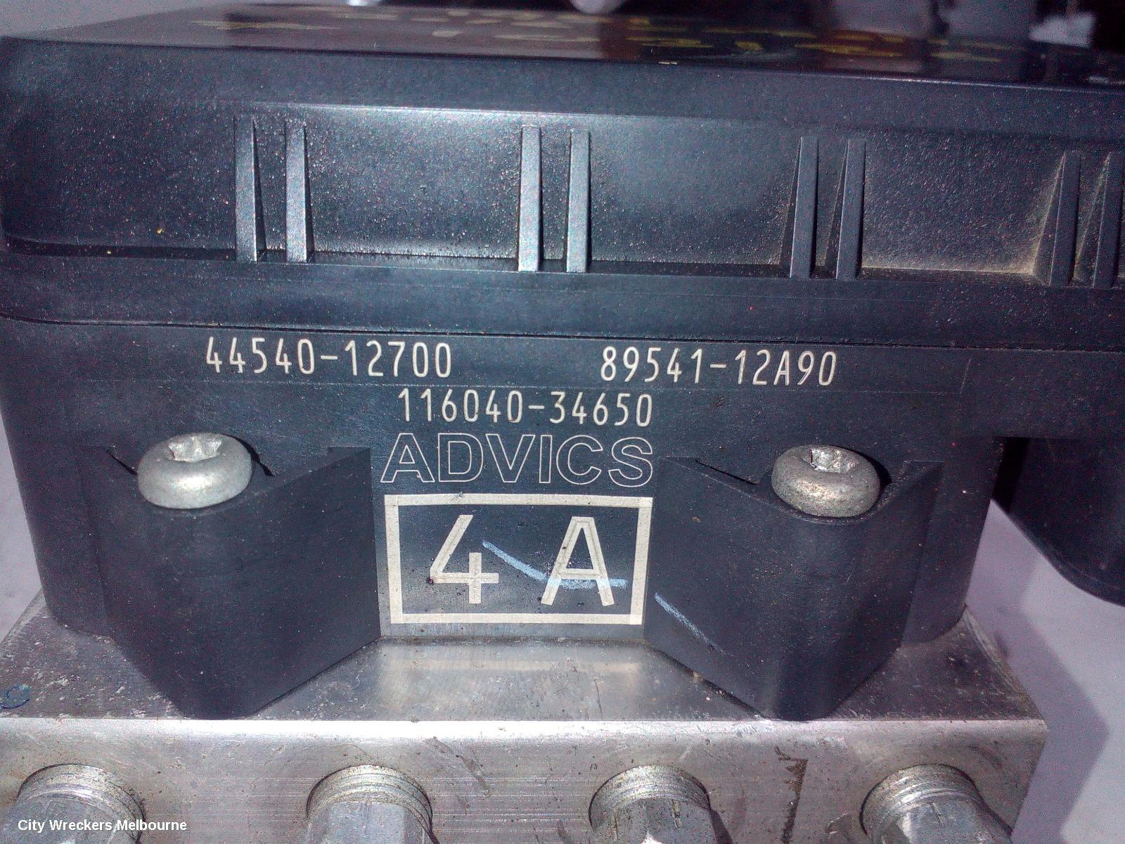 TOYOTA COROLLA ABS PUMP/MODULATOR, ZRE182R, HATCH, NON HYBRID, 03/2015 - 06/2018