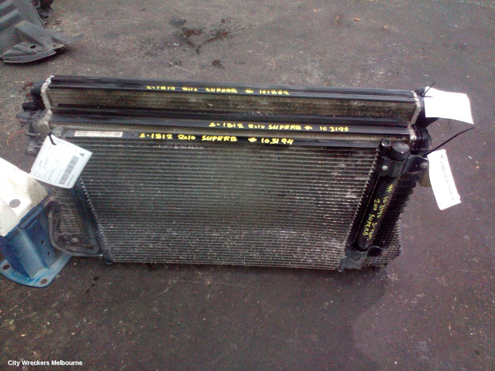 SKODA SUPERB INTERCOOLER, 2.0, DIESEL, 3T, 03/2009 - 12/2015