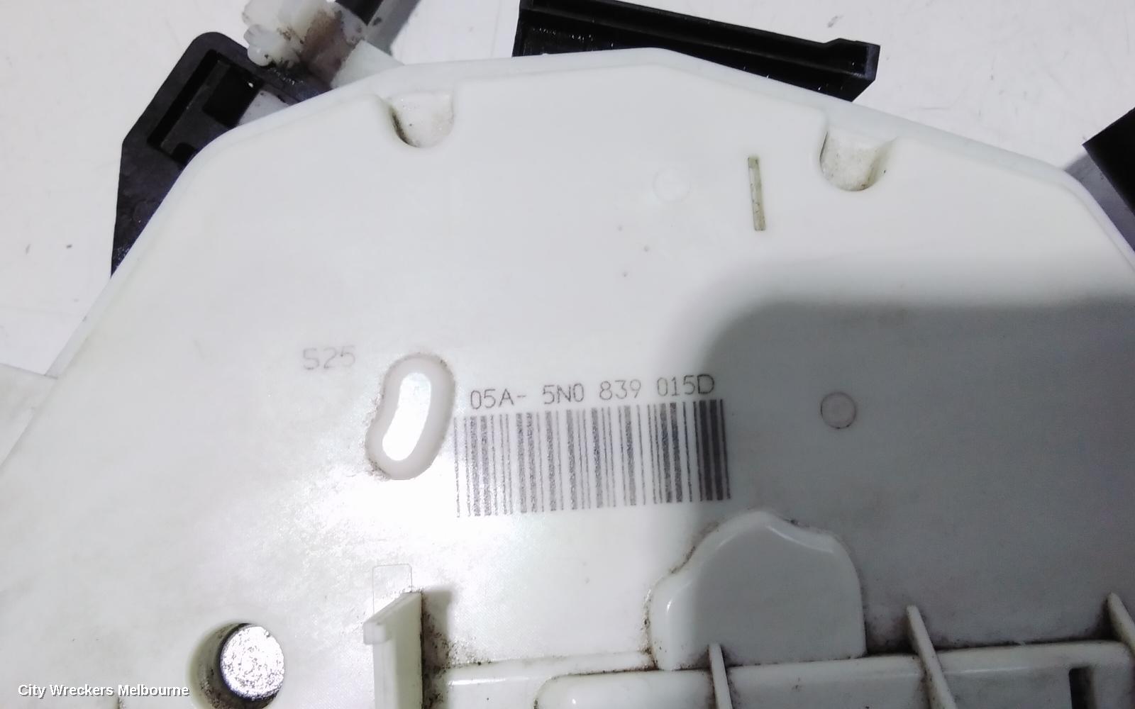 SKODA SUPERB DOOR/BOOT/GATE LOCK, LEFT FRONT DOOR LOCK, 3T, SEDAN/WAGON, P/N 5N2837015C, 03/2009 - 12/2015