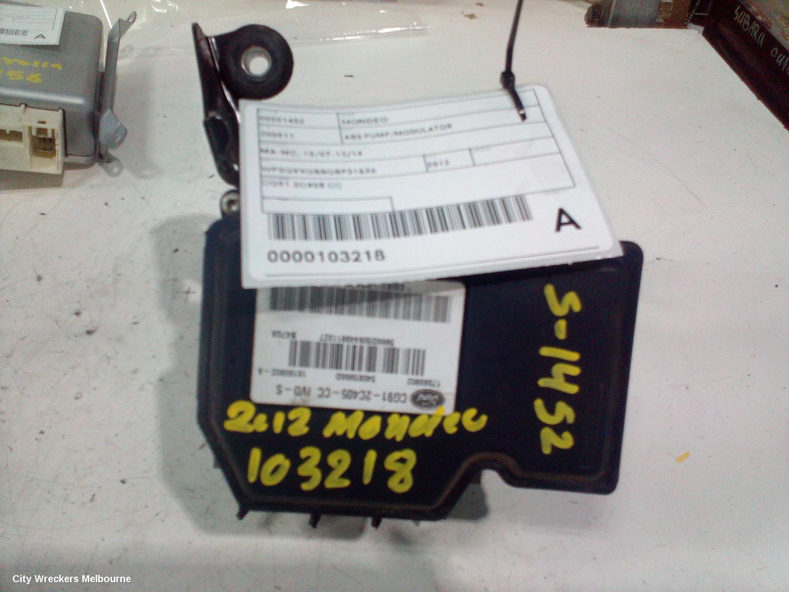FORD MONDEO ABS PUMP/MODULATOR, MA-MC, 10/2007 - 12/2014