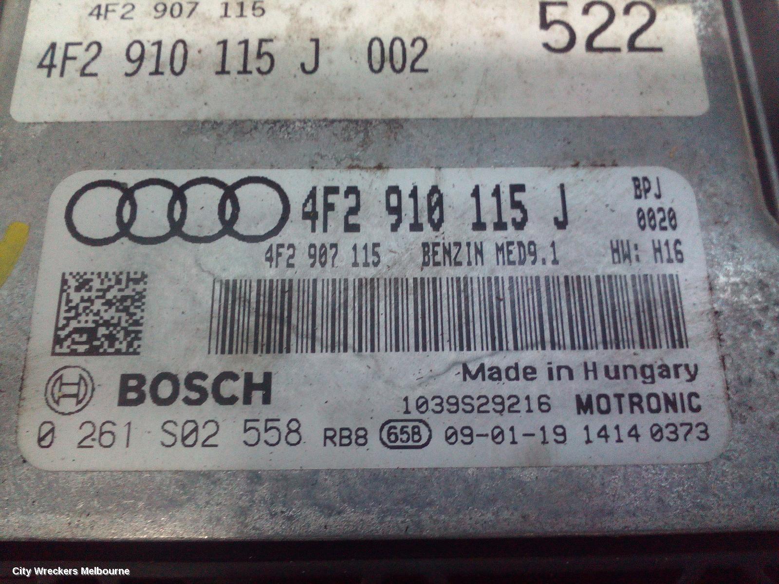 AUDI A6 ECU, ENGINE ECU, 2.0, PETROL, ECU ONLY, 4F, 09/2006 - 06/2011