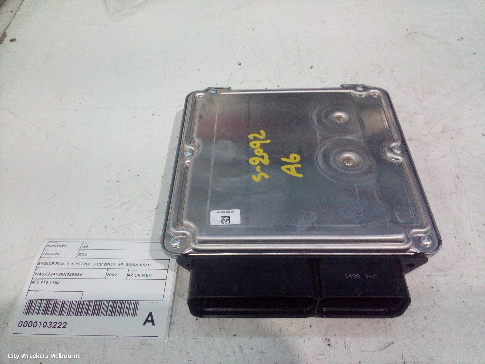AUDI A6 ECU, ENGINE ECU, 2.0, PETROL, ECU ONLY, 4F, 09/2006 - 06/2011