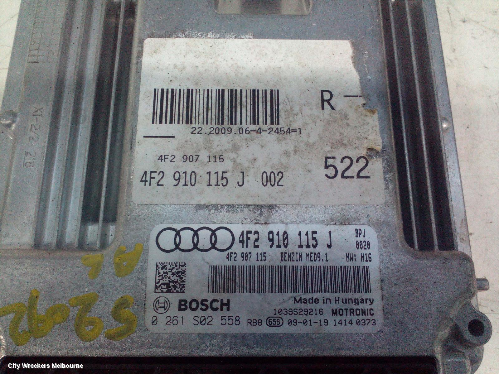 AUDI A6 ECU, ENGINE ECU, 2.0, PETROL, ECU ONLY, 4F, 09/2006 - 06/2011
