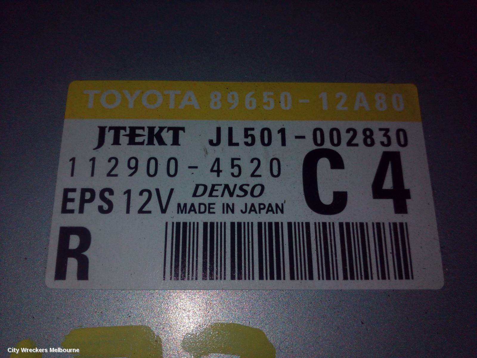TOYOTA COROLLA ECU, ENGINE ECU, AUTO T/M, 89661-12K81, ECU ONLY, ZRE152/20153R, 03/2007 - 10/2013