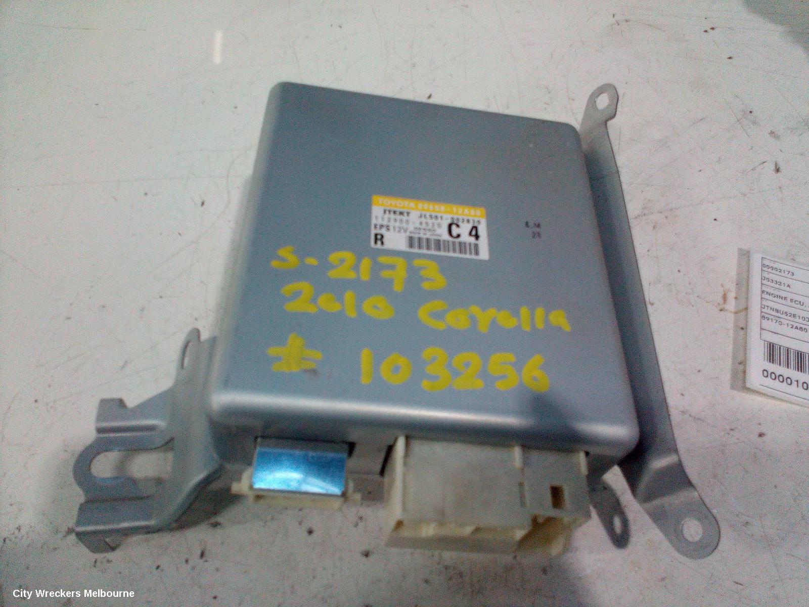 TOYOTA COROLLA ECU, ENGINE ECU, AUTO T/M, 89661-12K81, ECU ONLY, ZRE152/20153R, 03/2007 - 10/2013